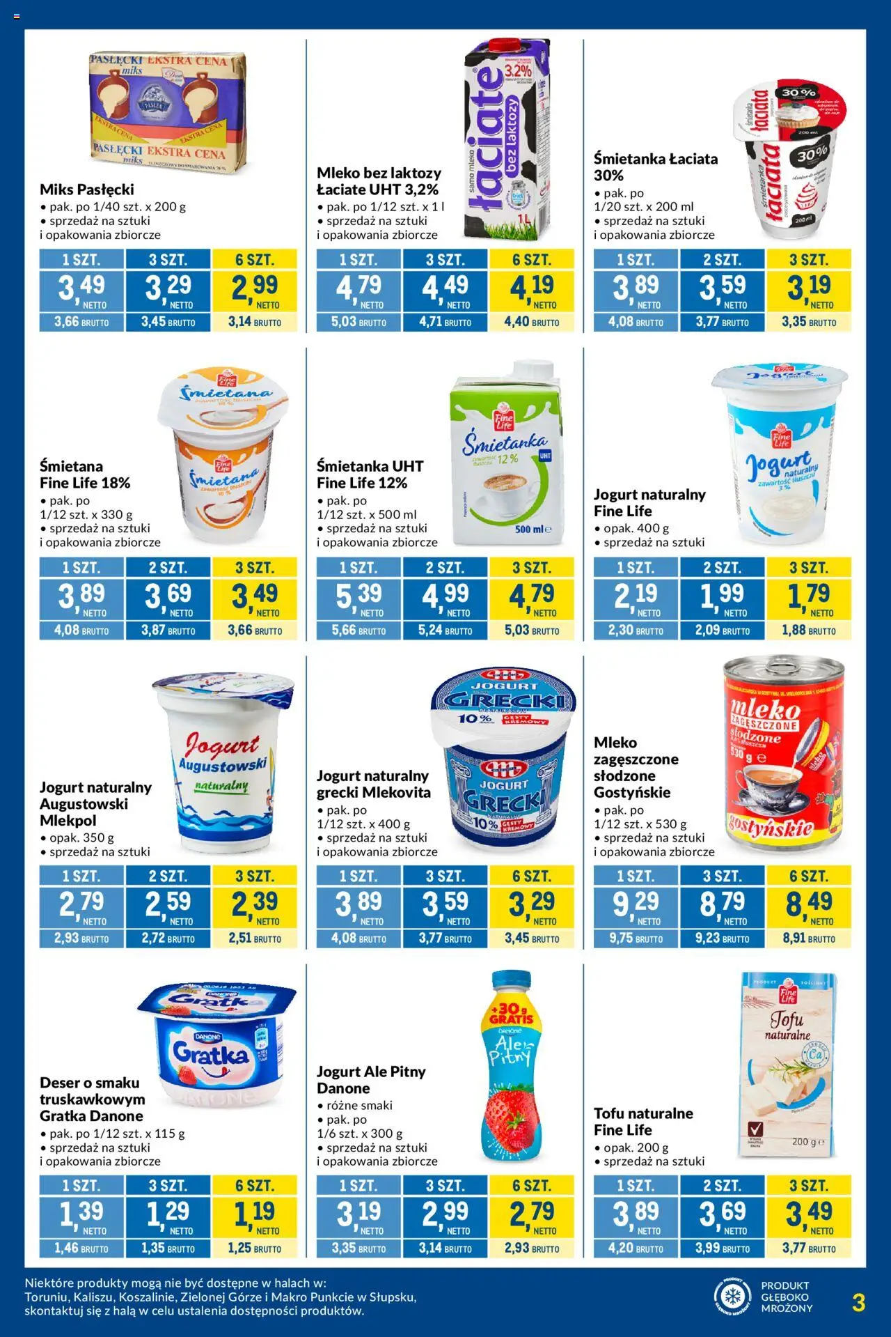 Makro Gazetka - Kupujesz więcej płacisz mniej od 13.05.2025 | Strona: 3 | Produkty: Mleko bez laktozy, Jogurt naturalny, Tofu naturalne, Tofu