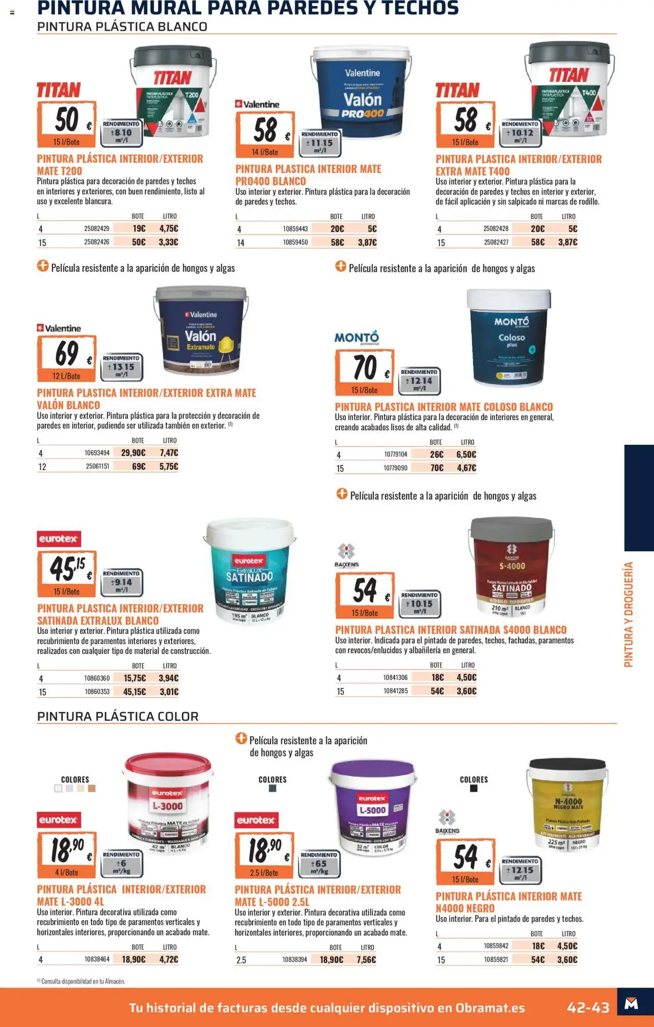 Obramat - Pamplona  │ válido desde el 10.10.2025 | Página: 43 | Productos: Pintura plástica