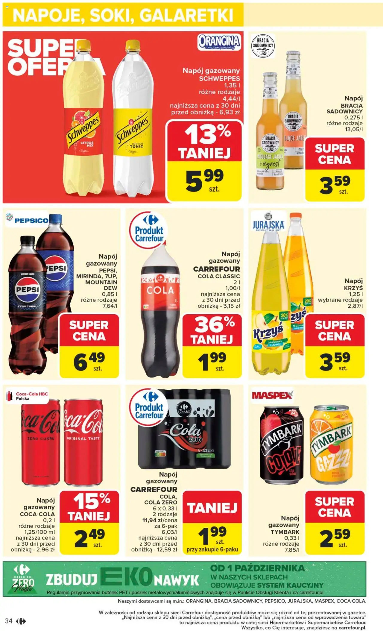 Carrefour Gazetka od 13.10.2025 | Strona: 34 | Produkty: Galaretki, Pepsi