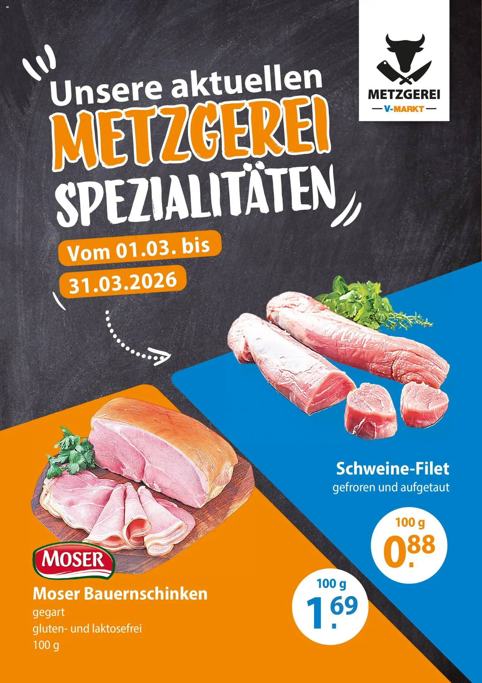 V-Markt - Metzgereiangebote März – gültig ab 01.03.2026 | Seite: 1 | Produkte: Schweinefilet