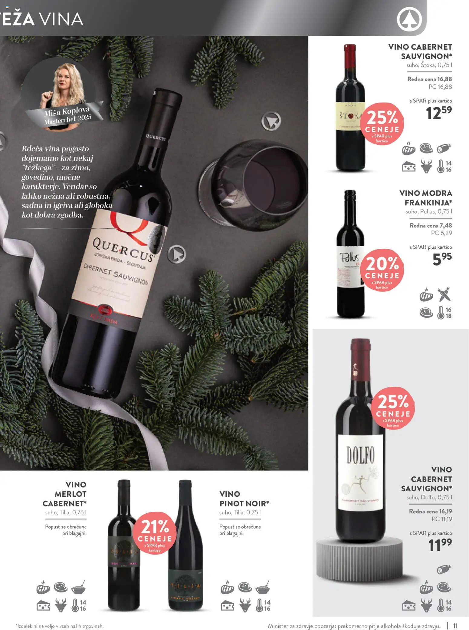 Novi Spar katalog ponudbe – veljaven od 05.11.2025 | Stran: 11 | Izdelki: Vino