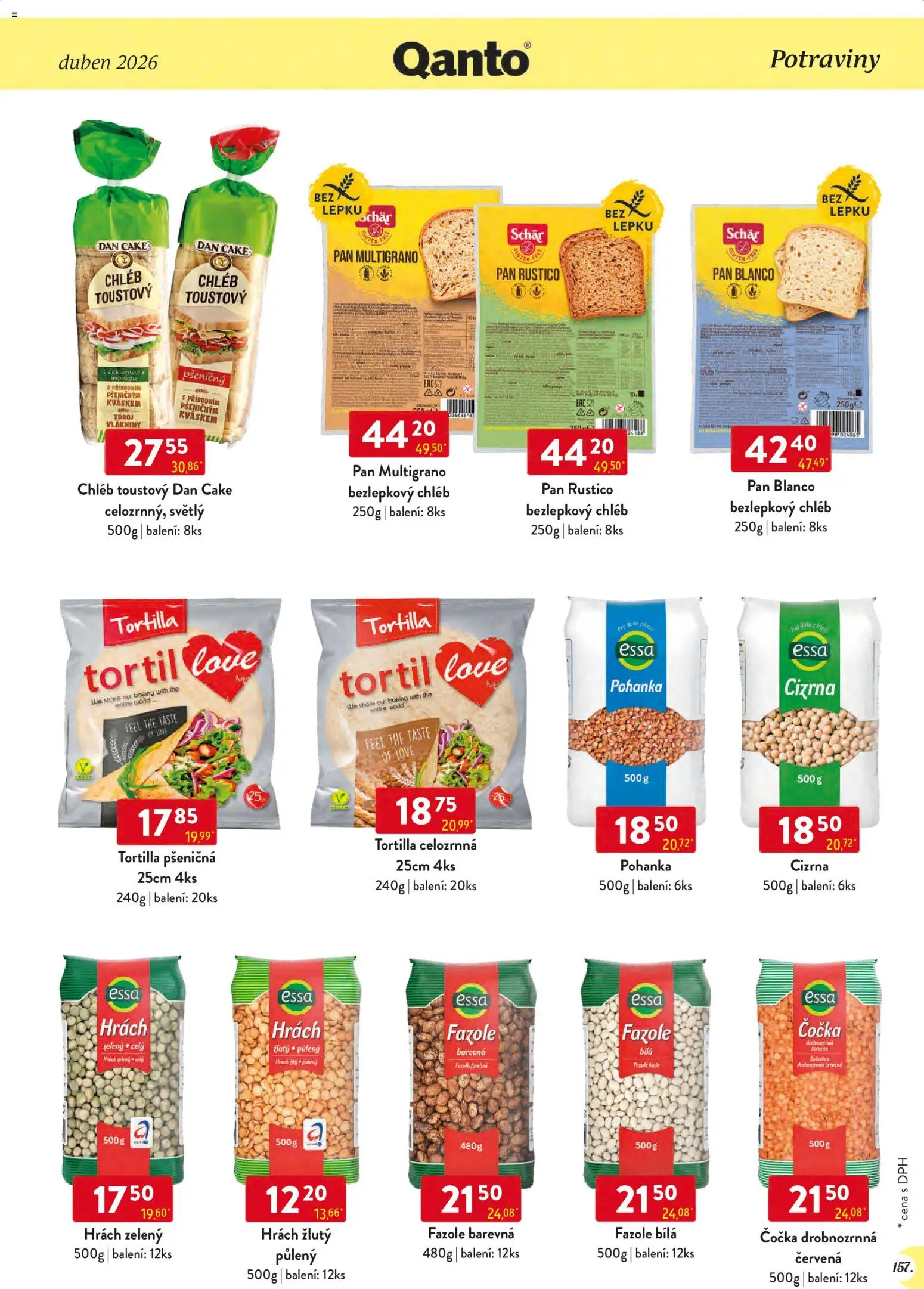 Astur & Qanto leták - Velkoobchod 04/2026 od 01.04.2026 | Strana: 157 | Produkty: Chléb, Bezlepkový chléb, Cizrna, Potraviny