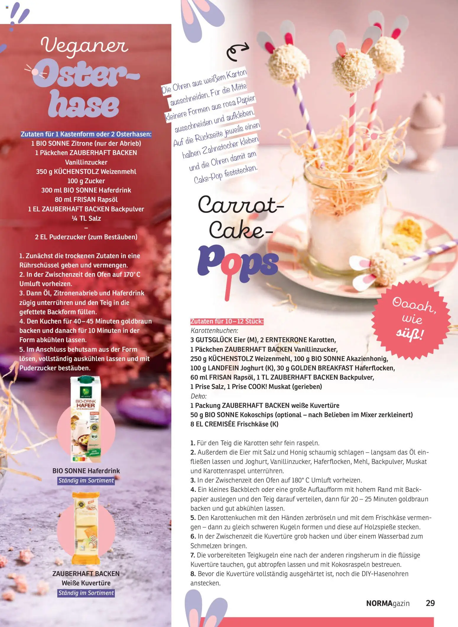 Norma NORMAgazin März/April 2026 – gültig ab 01.03.2026 | Seite: 29 | Produkte: Ofen, Rapsöl, Zucker, Frischkase