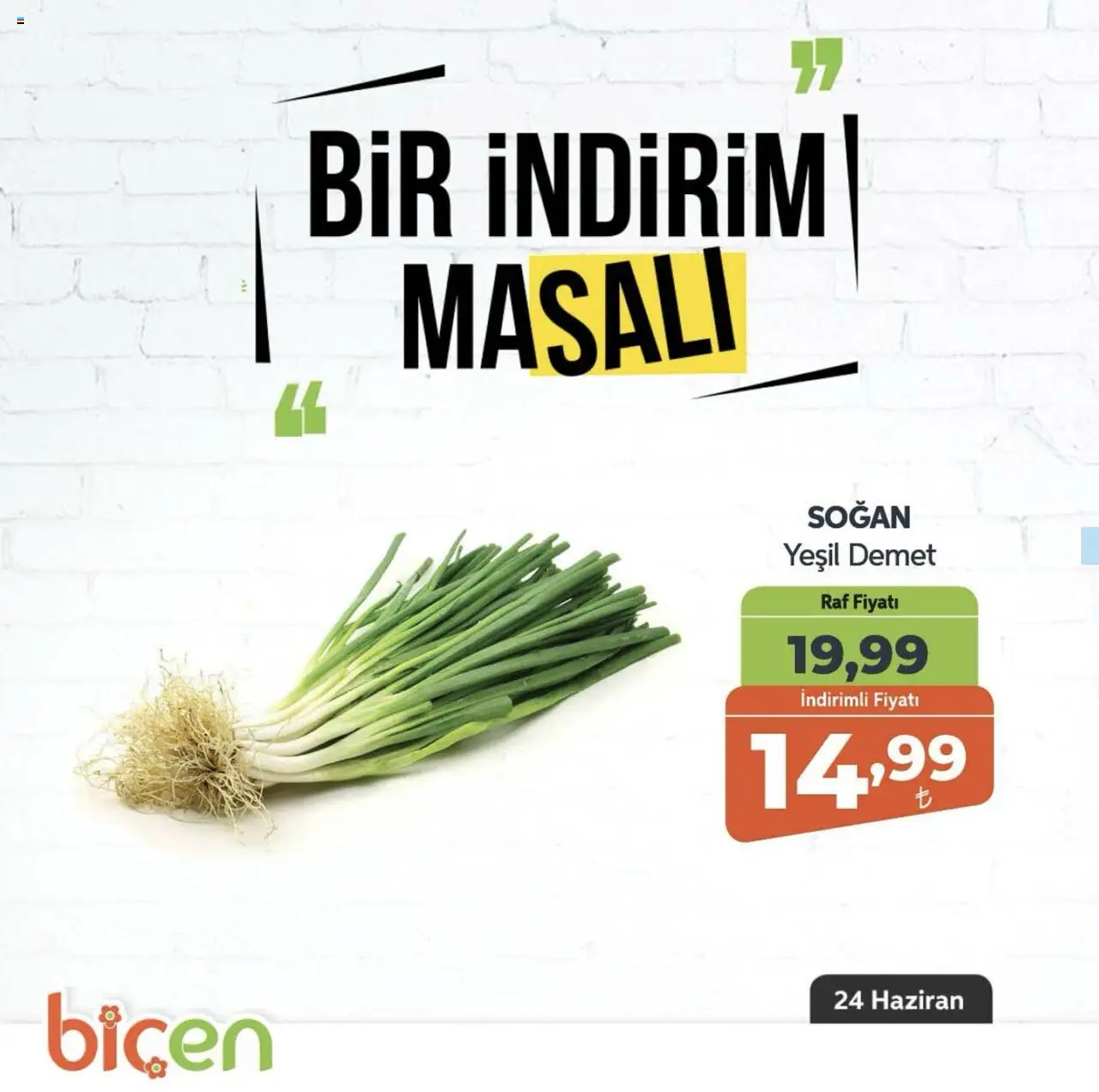 Biçen Market  Bir İndirim MaSali - 24.06.2025 tarihinden itibaren geçerlidir | Sayfa: 20 | Ürünler: Raf, Soğan