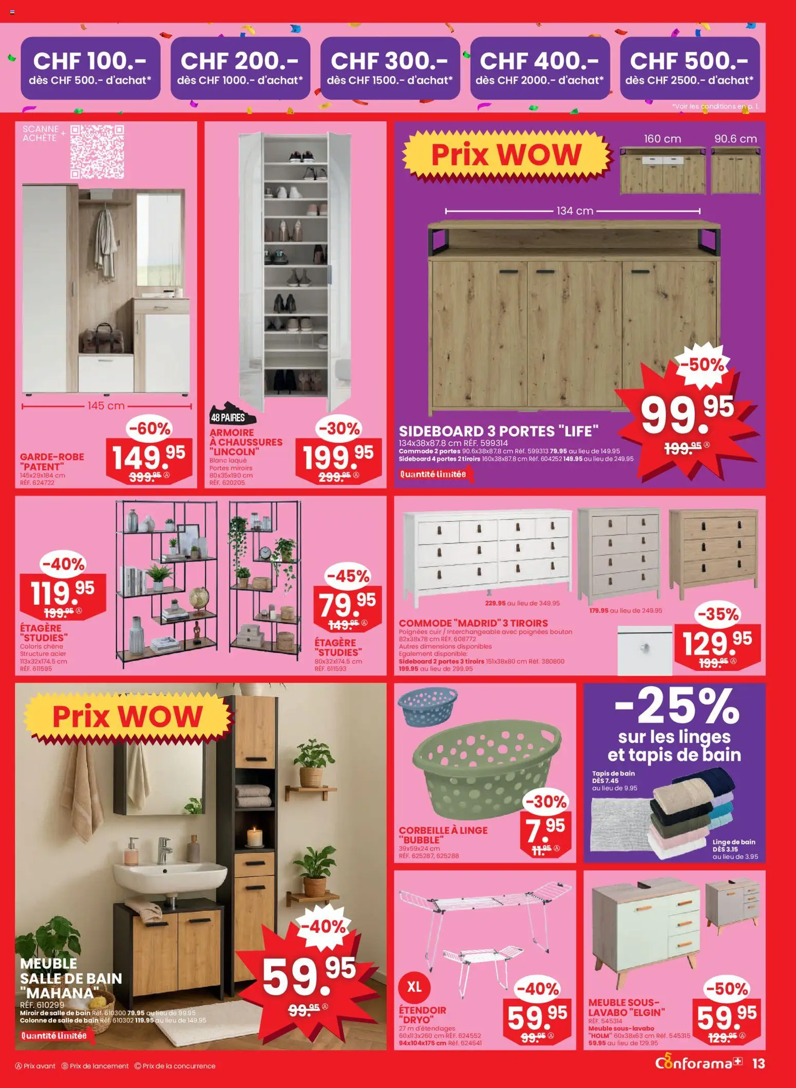 Conforama Aktionen FR – gültig ab 25.02.2026 | Seite: 13 | Produkte: Sideboard