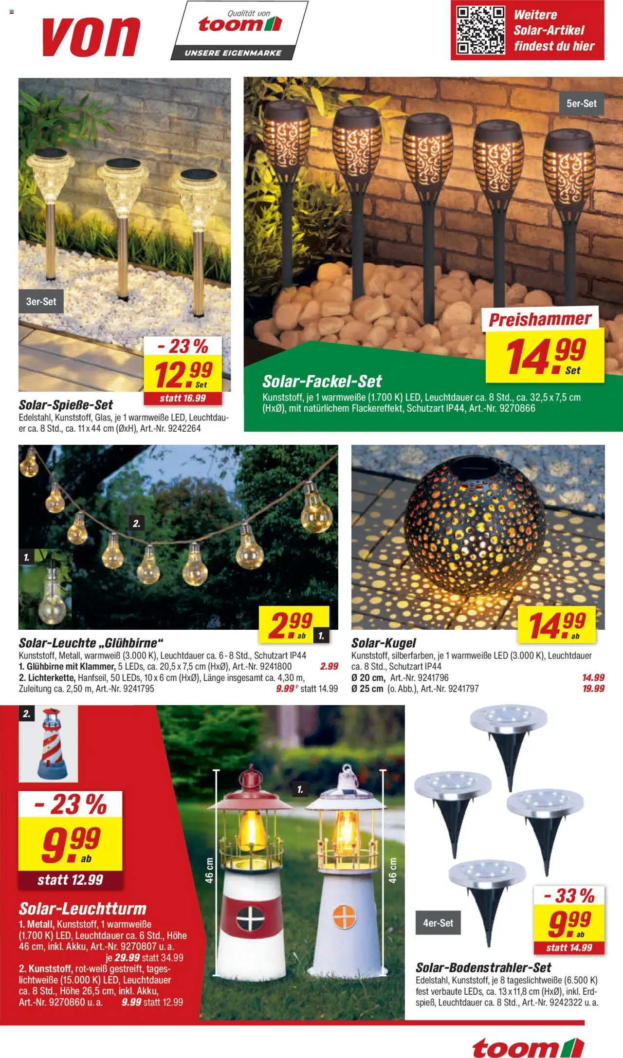 Toom Baumarkt  Prospekt - gültig ab dem 12.07.2025 | Seite: 9 | Produkte: Solarleuchte