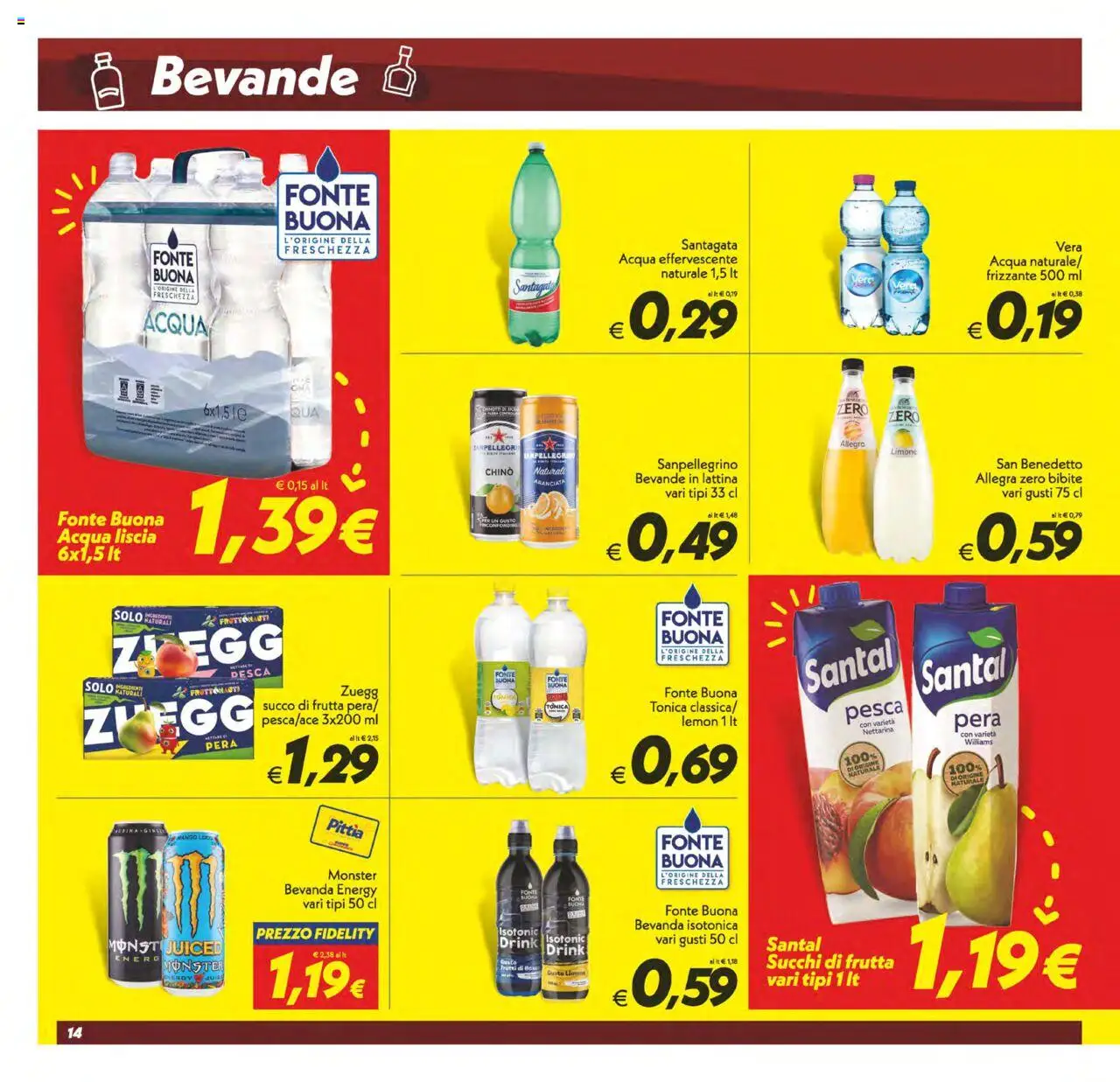 Volantino SuperConveniente del 03.10.2025 | Pagina: 14 | Prodotti: Succo, Frutta, Pera, Succo di frutta