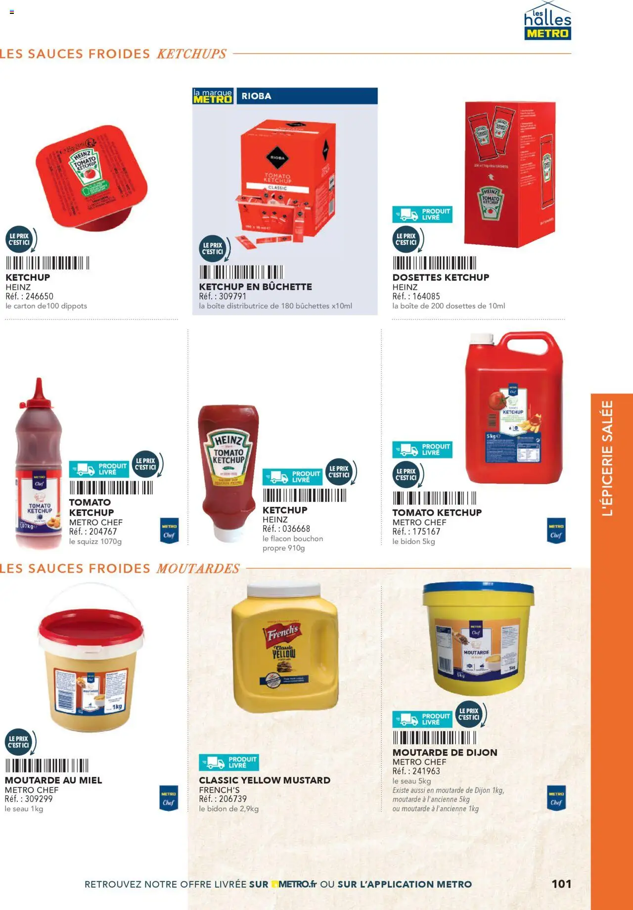  | Page: 101 | Produits: Miel, Moutarde, Livre, Ketchup