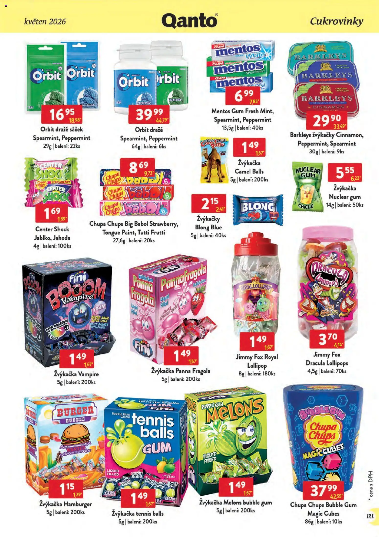 Astur & Qanto leták - Velkoobchod 05/2026 od 01.05.2026 | Strana: 121 | Produkty: Hamburger, Burger, Center Shock, Sáček