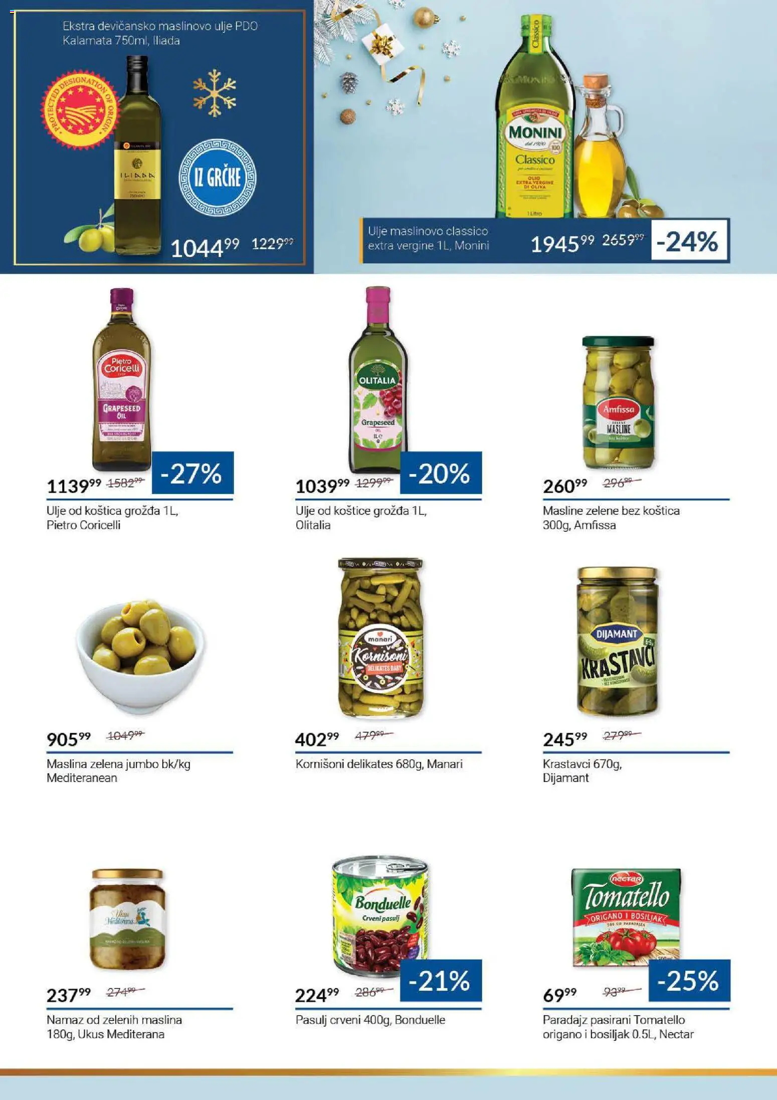 SuperVERO katalog - važi od 22.12.2025 | Strana: 16 | Proizvode: Monini, Kornišoni, Ulje, Paradajz