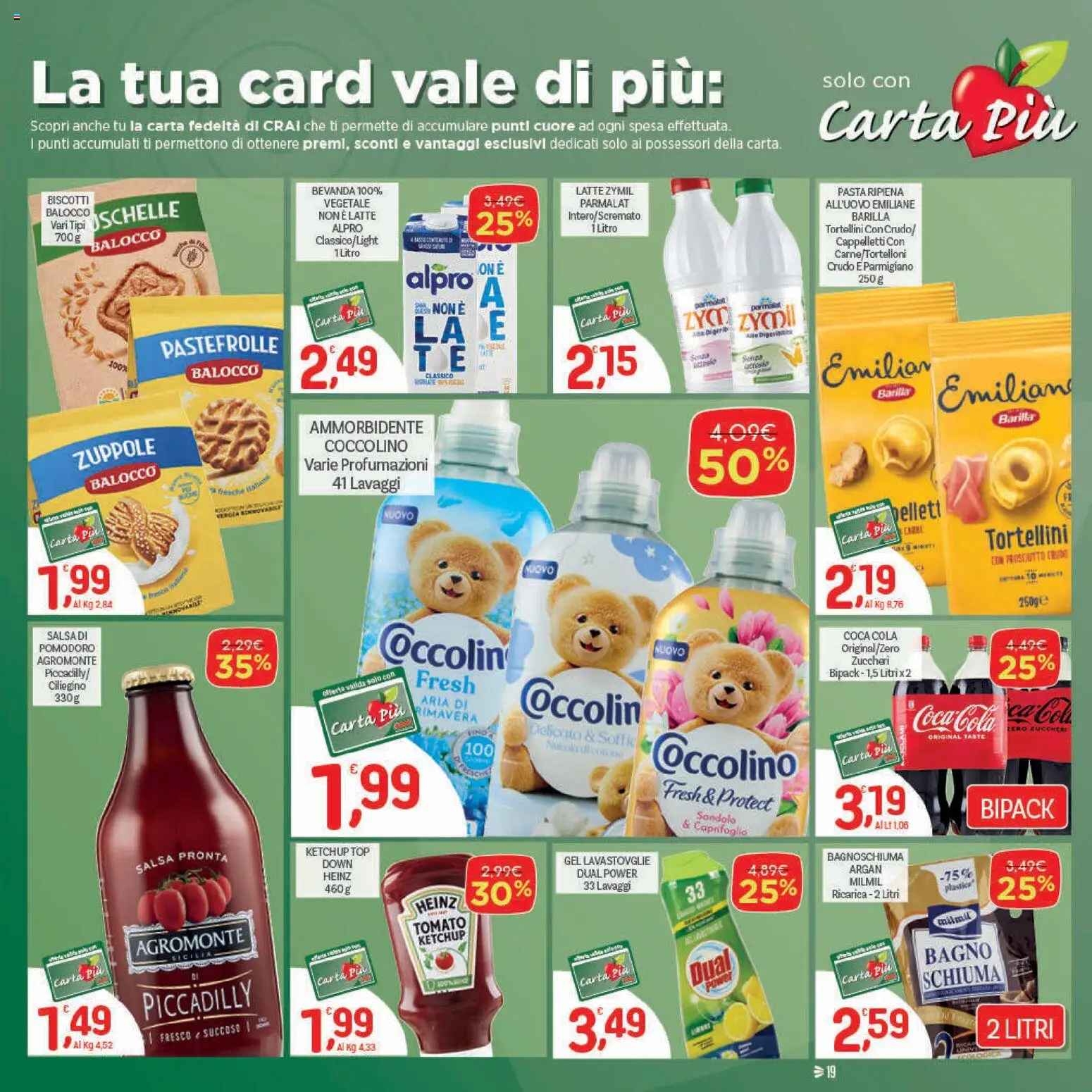 Volantino CRAI del 30.10.2025 | Pagina: 19 | Prodotti: Latte, Scopa, Parmigiano, Bagno