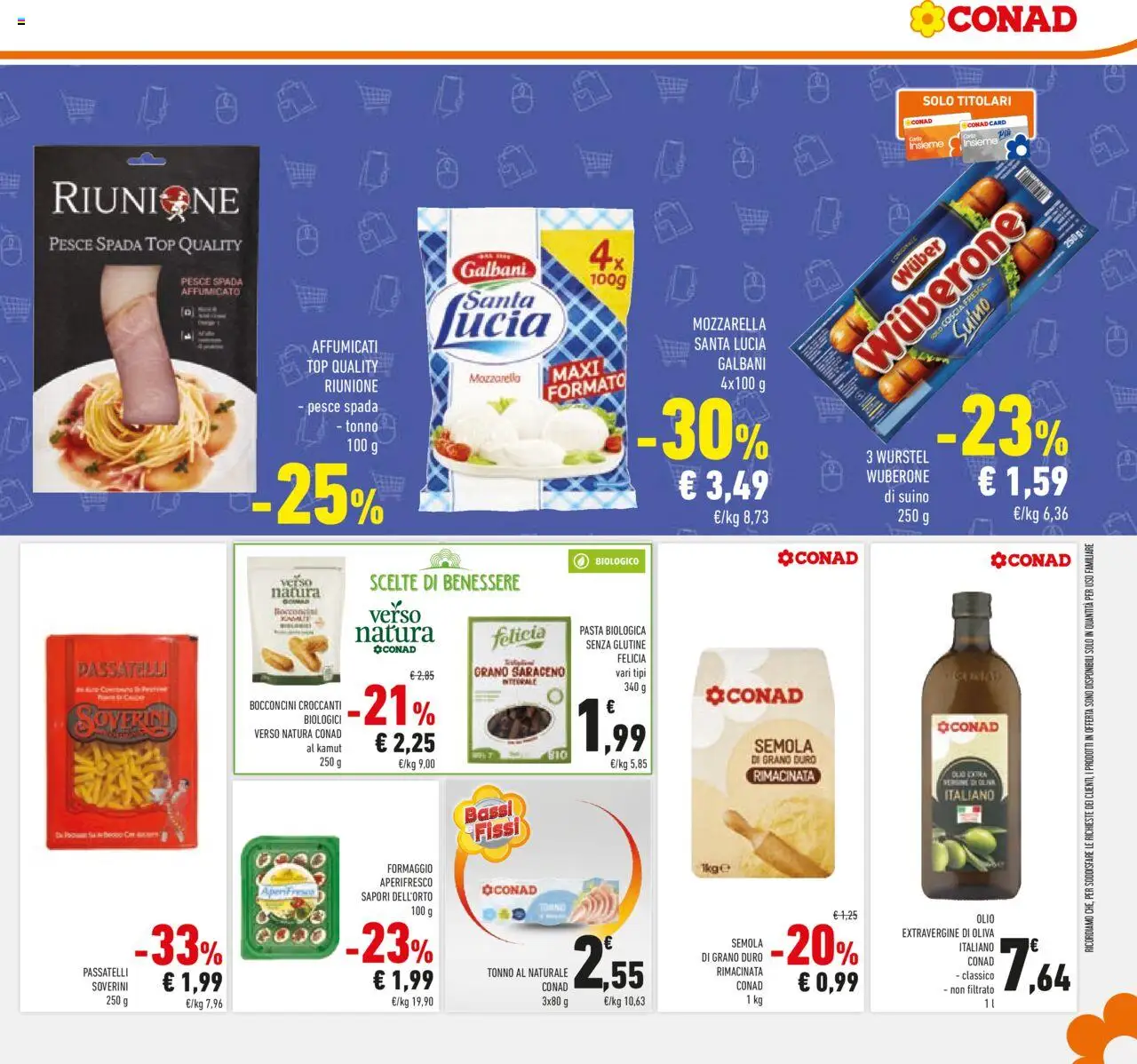 Volantino Conad del 27.08.2025 | Pagina: 23 | Prodotti: Pesce, Suino, Olive, Top