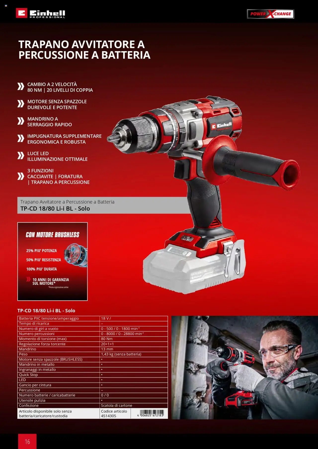Volantino Einhell del 06.02.2025 | Pagina: 16 | Prodotti: Cacciavite, Batteria, Batterie, Caricabatterie