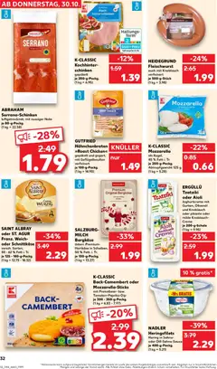 Kaufland DE - DE Folder - Voorbeeld van een folder van Kaufland DE, geldig van 30.10.2025 | Pagina: 32 | Producten: Mozzarella, Crème