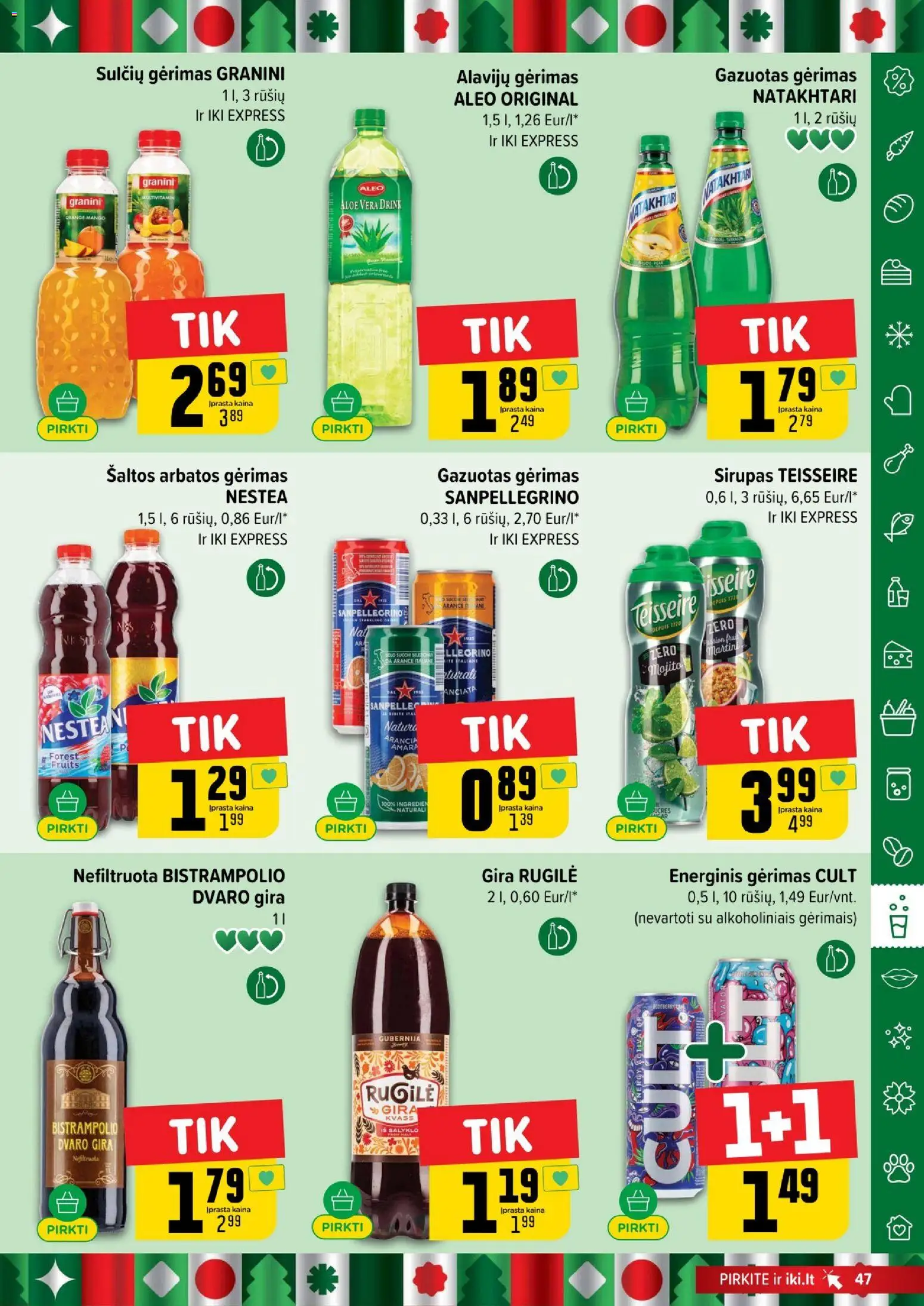 IKI akcijos nuo 22.12.2025 | Puslapis: 47 | Prekių: Energinis gėrimas