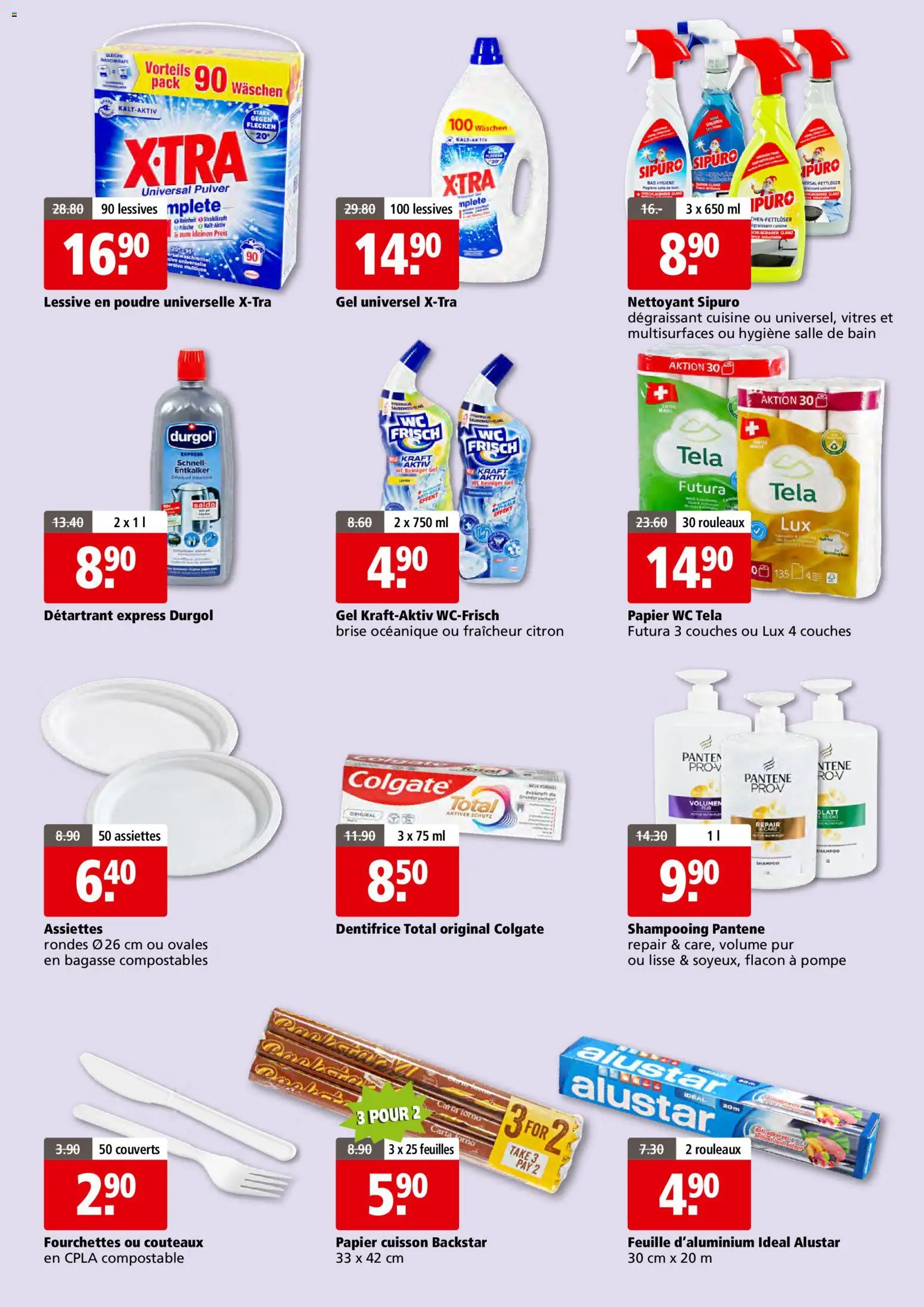 Aligro actionen 2000 Chavannes, Matran, Genève, Sion – gültig ab 23.03.2026 | Seite: 12 | Produkte: Bad, Pulver, Shampoo