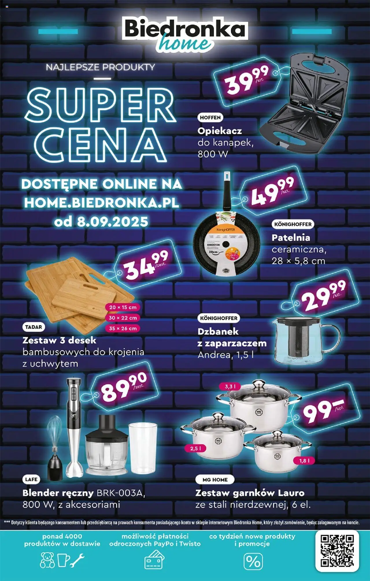 Biedronka gazetka - Hity i inspiracje od 20.09.2025 | Strona: 47 | Produkty: Blender ręczny, Opiekacz, Blender, Patelnia