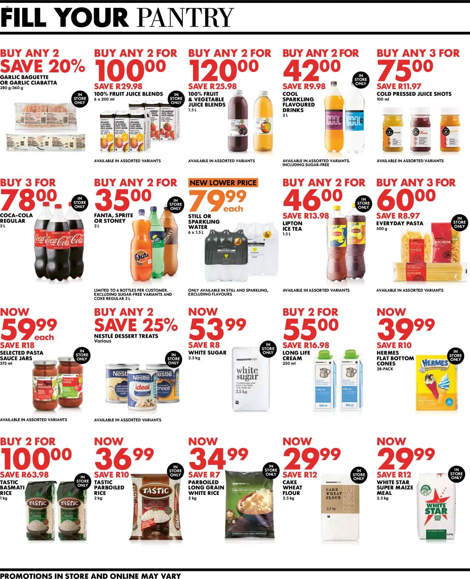 New Woolworths catalogue – valid from 23.03.2026 | Page: 6 | Products: Flour, Fanta, Sprite, Stoney