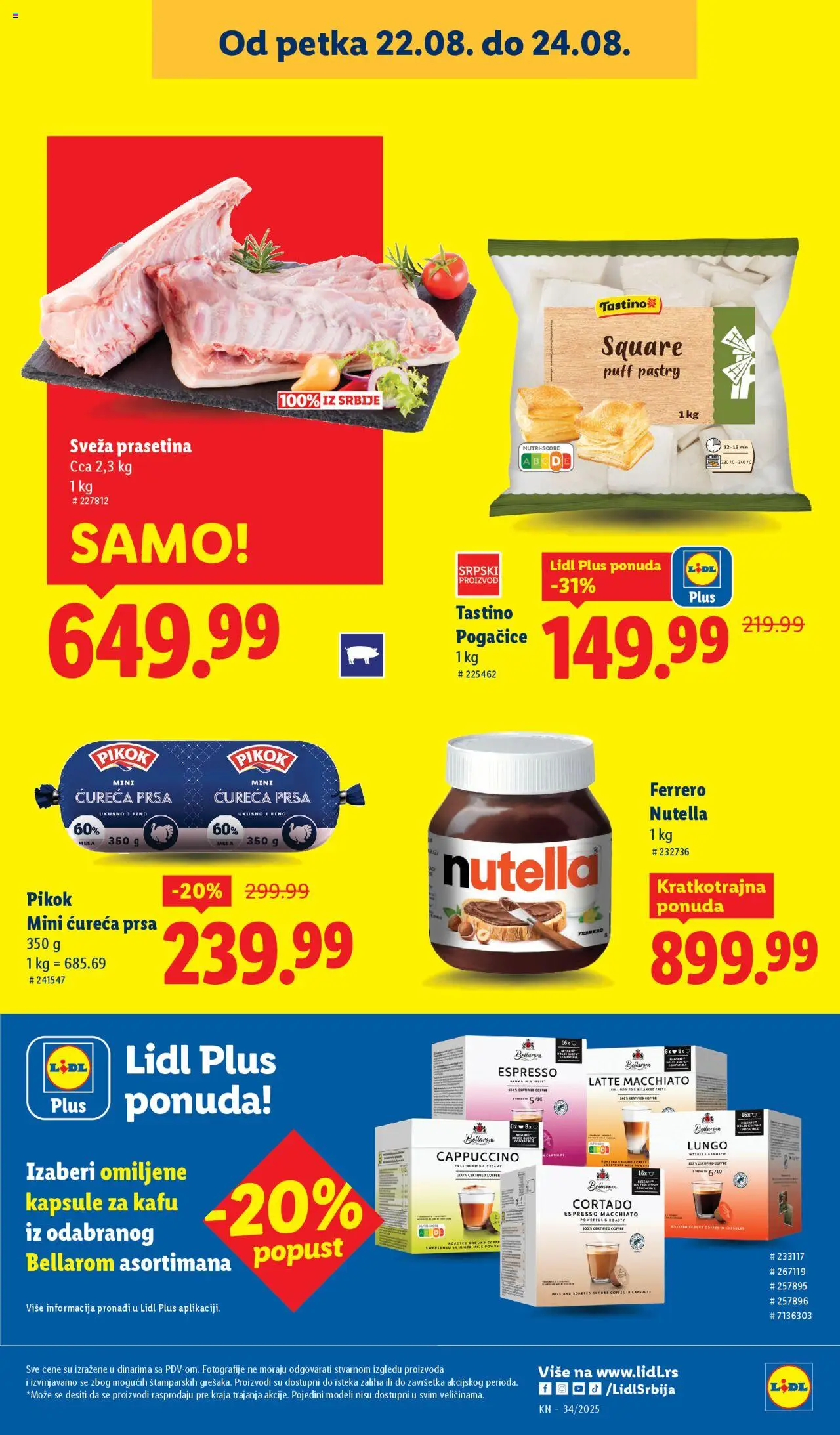 Lidl katalog - važi od 21.08.2025 | Strana: 15 | Proizvode: Kapsule, Kapsule za kafu, Ferrero, Nutella