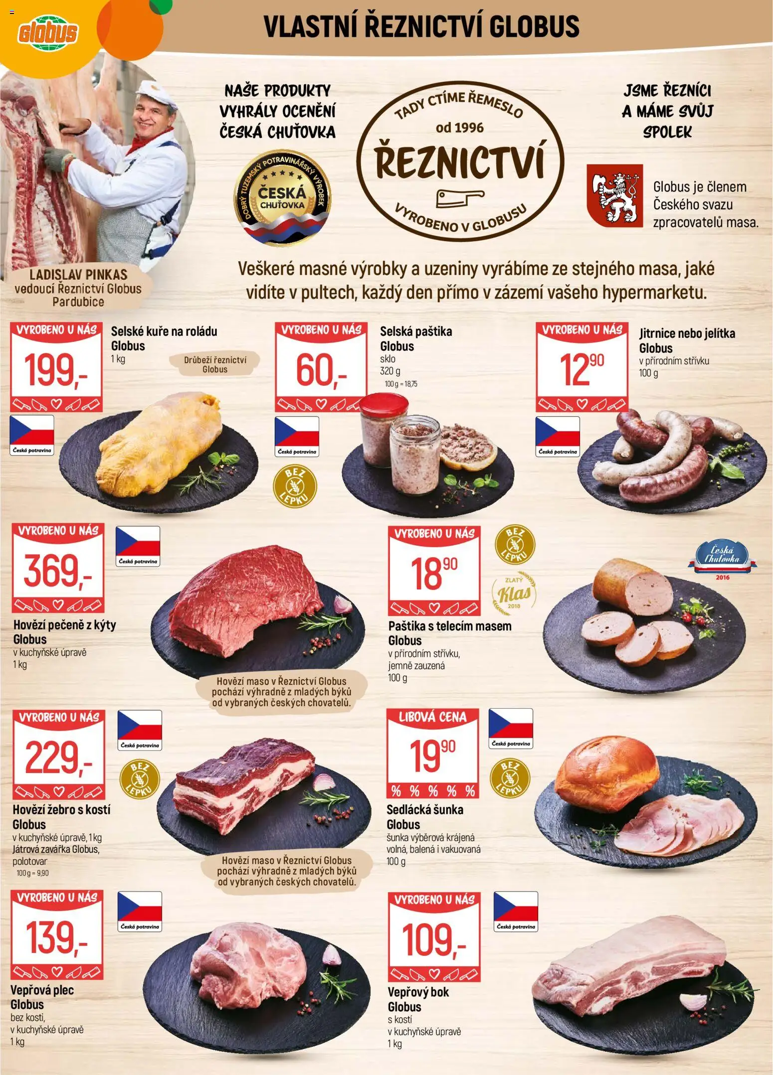 Globus leták - Pardubice od 21.01.2026 | Strana: 7 | Produkty: Globus, Hovězí maso, Uzeniny, Maso