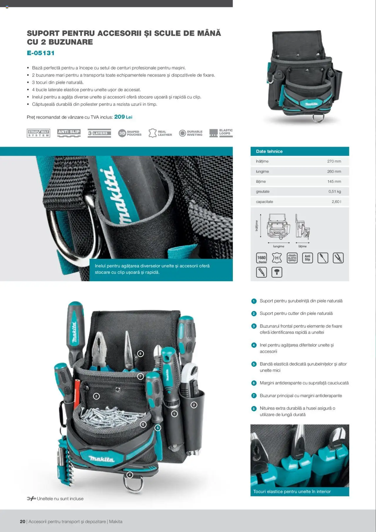 Makita catalog - Accesorii pentru transport si depozitare   – valabil de la 06.09.2021 | Pagină: 20