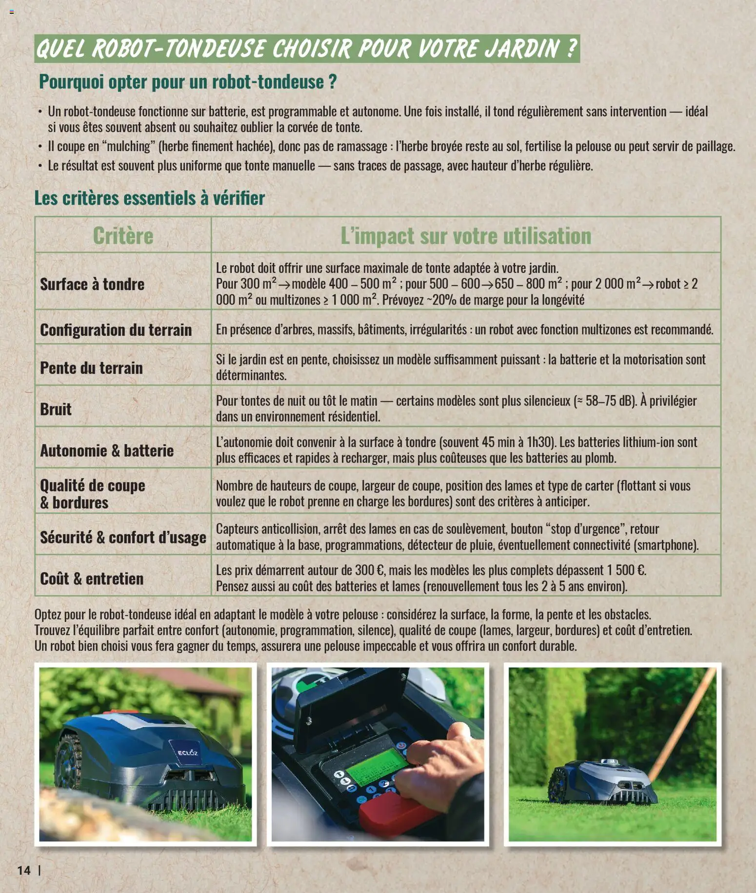 {H1} | Page: 14 | Produits: Robot, Mais, Batterie