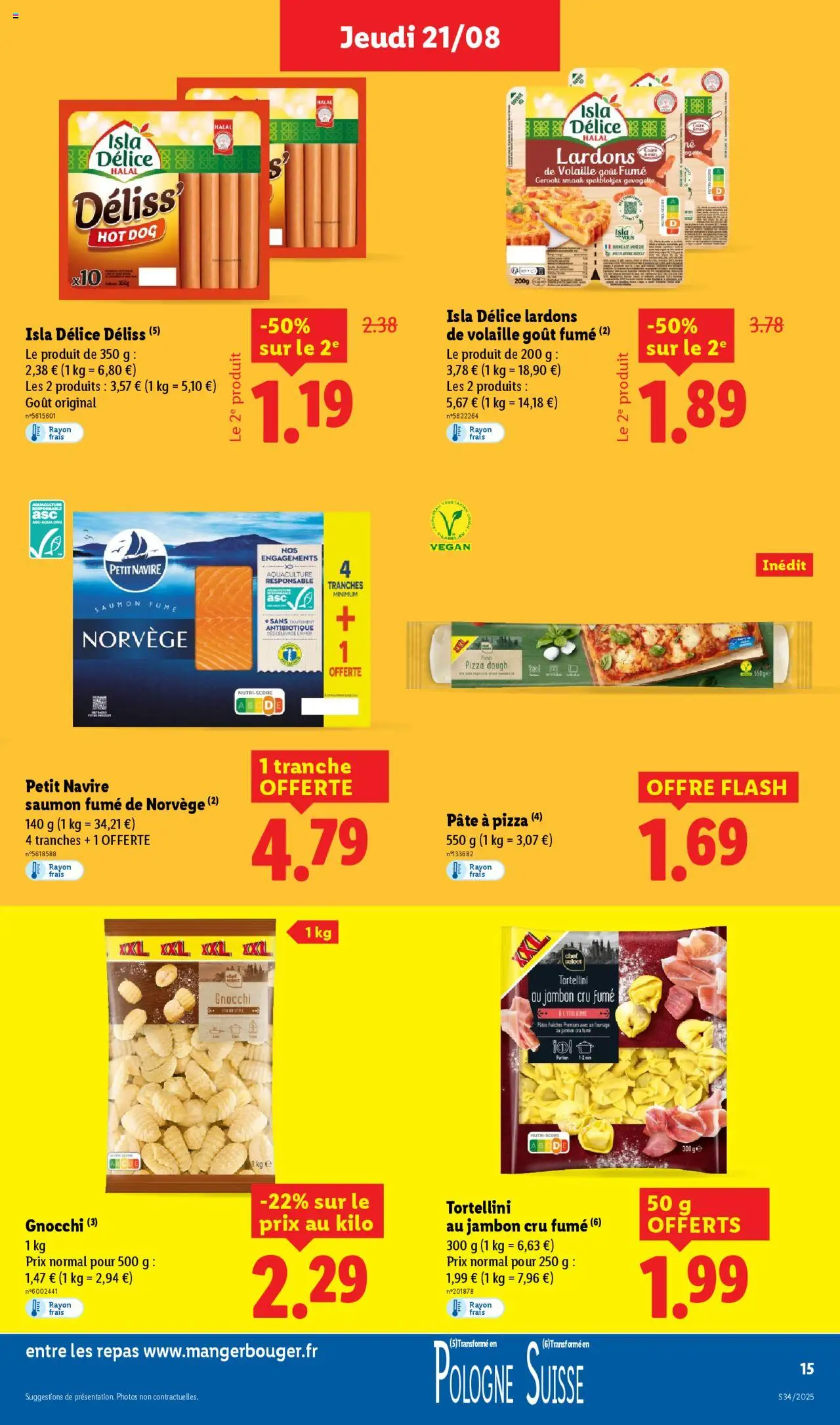  | Page: 15 | Produits: Volaille, Lardons, Saumon fumé, Saumon
