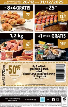 Cora - Prettige Feestdagen  - Voorbeeld van een folder van Cora, geldig van 16.12.2025 | Pagina: 16 | Producten: Groenten, Broodjes, Mes, Chocolade