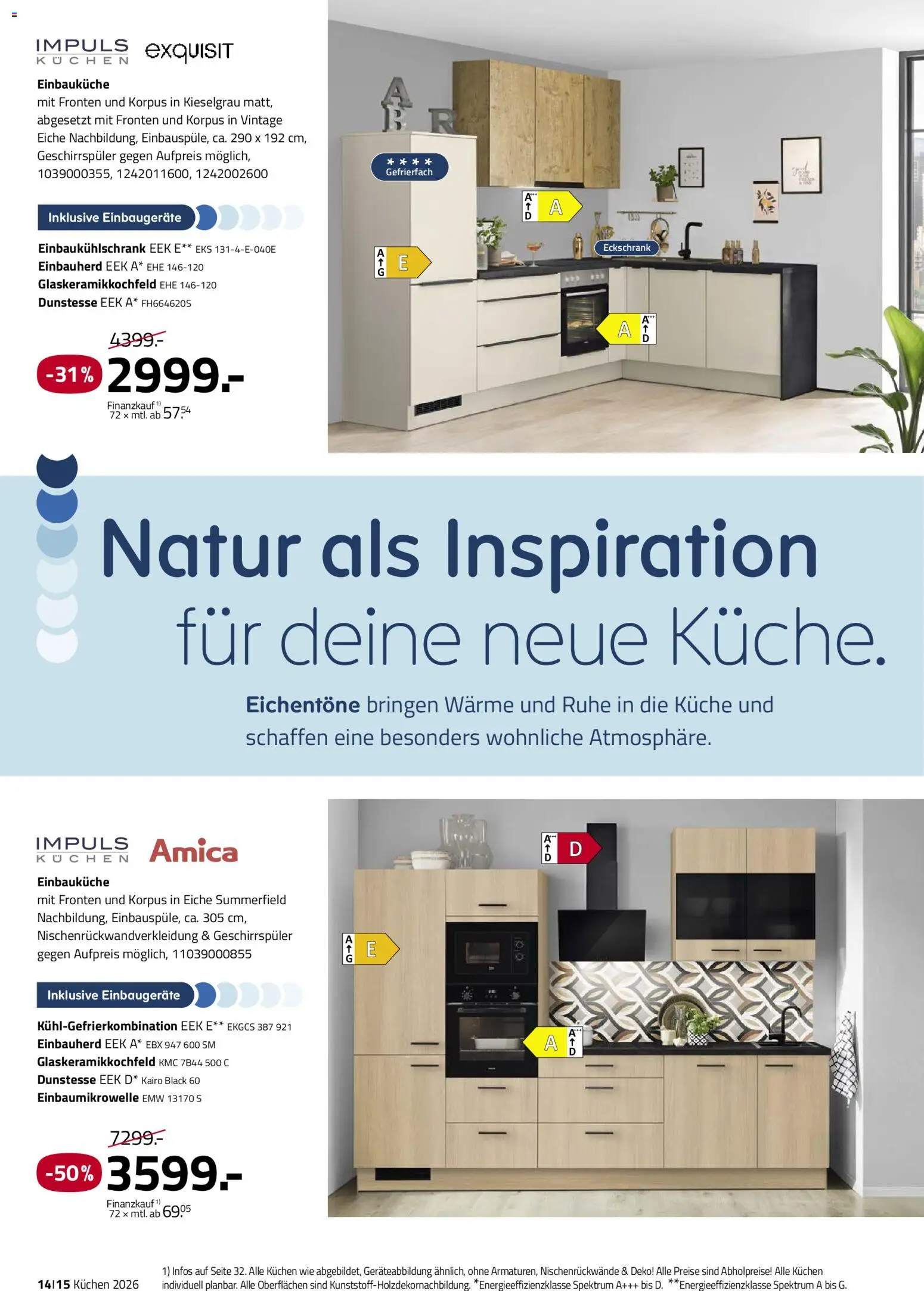 Roller Deine Küche 2026 – gültig ab 19.03.2026 | Seite: 14 | Produkte: Geschirrspüler, Einbauküche, Küche, Kühlgefrierkombination