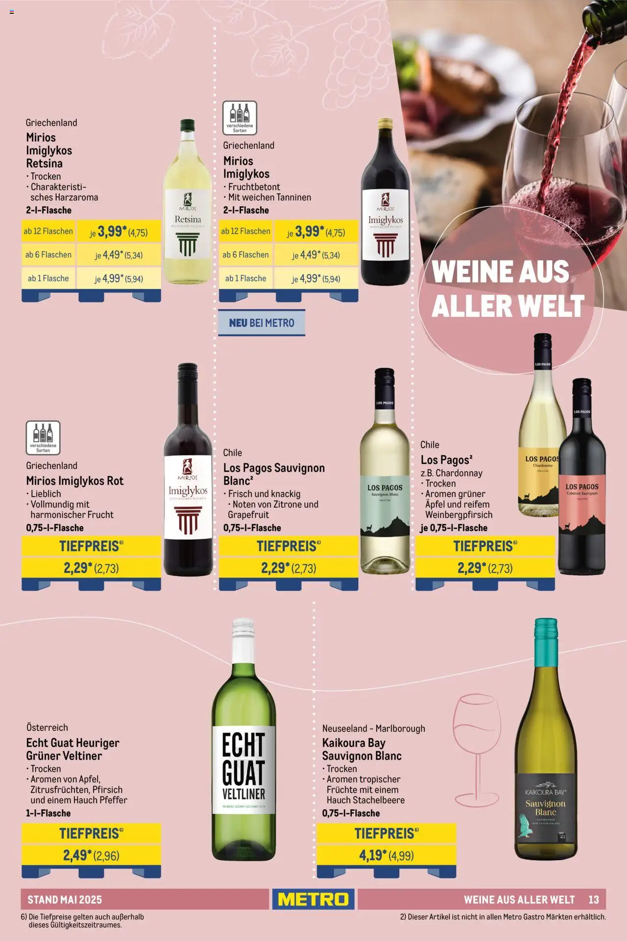 Metro Hauswein-Katalog - gültig ab dem 01.05.2025 | Seite: 13 | Produkte: Äpfel, Grapefruit, Pfeffer, Pfirsich
