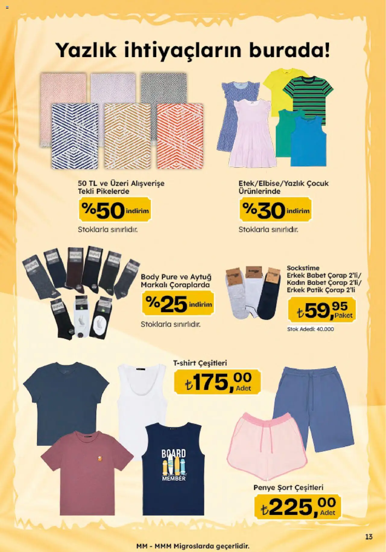 Migros Katalog - Migroskop - 07.08.2025 tarihinden itibaren geçerlidir | Sayfa: 103 | Ürünler: Şort, Çorap