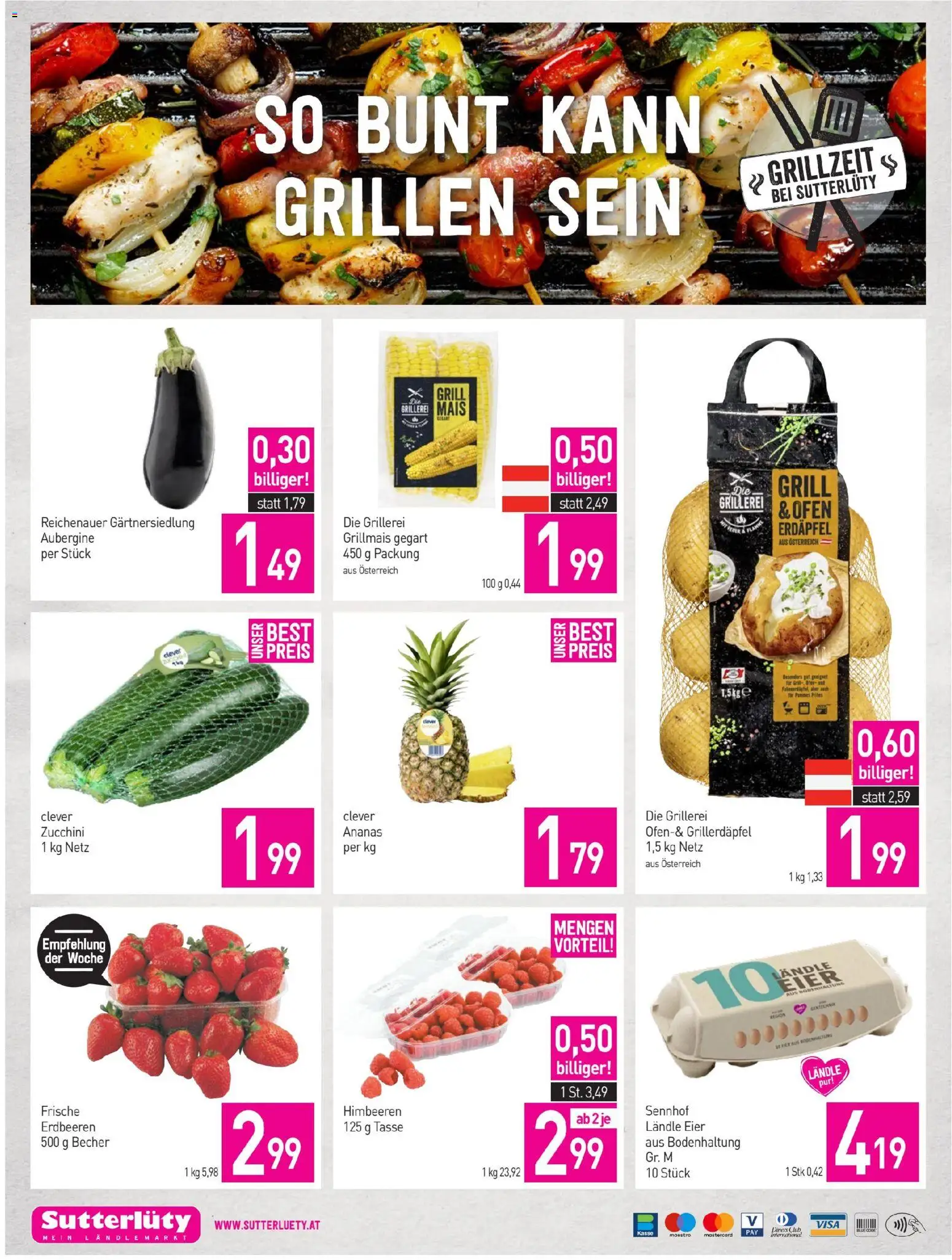Sutterlüty Flugblatt gültig ab 23.04.2026 | Seite: 20 | Produkte: Aubergine, Ofen, Grill, Eier