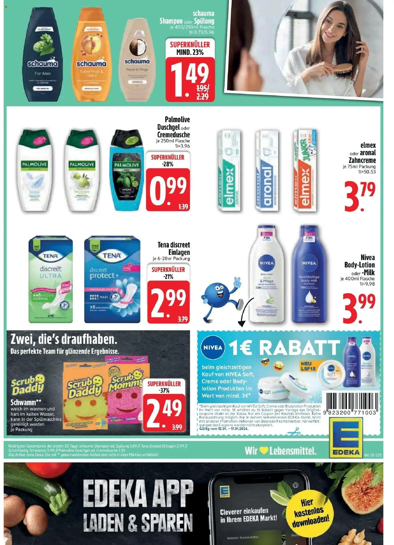 Edeka prospekt Ottobrunn	 – gültig ab 11.01.2026 | Seite: 27 | Produkte: Schauma shampoo, Shampoo, Creme, Duschgel