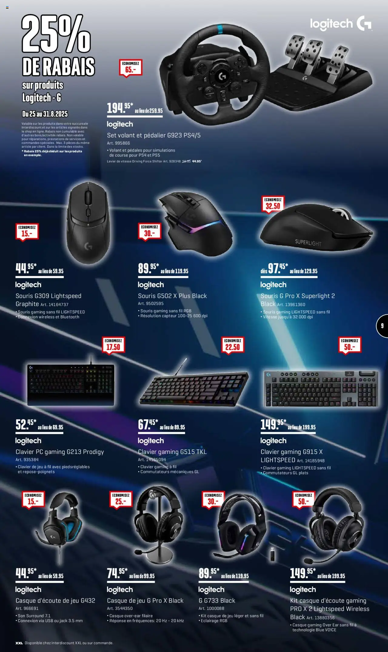 Interdiscount Aktionen FR ab 25.08.2025 | Seite: 9 | Produkte: Pc, Usb