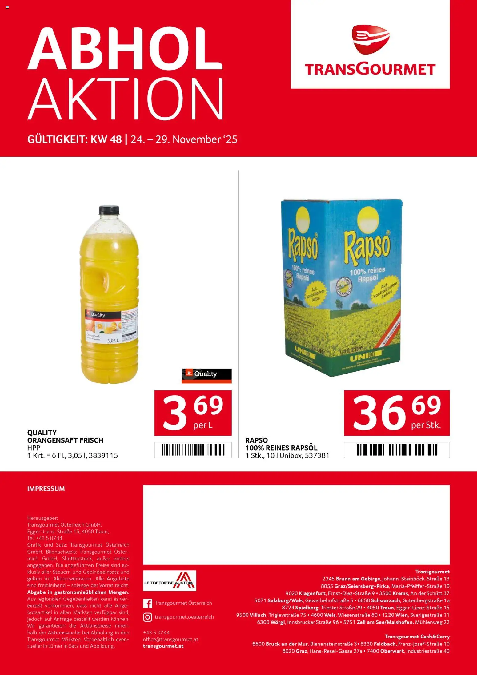 Transgourmet Flugblatt gültig ab 24.11.2025 | Seite: 32