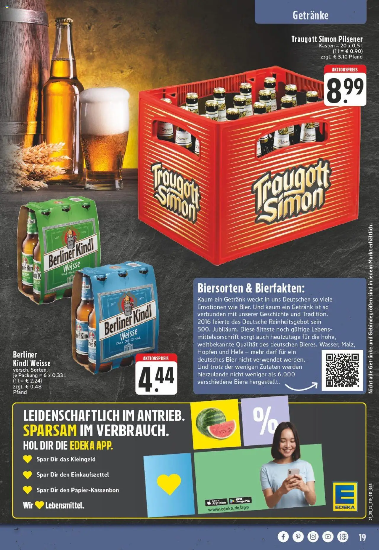 Edeka prospekt Beckum - Neubeckum	 - gültig ab dem 29.06.2025 | Seite: 19 | Produkte: Berliner, Bier