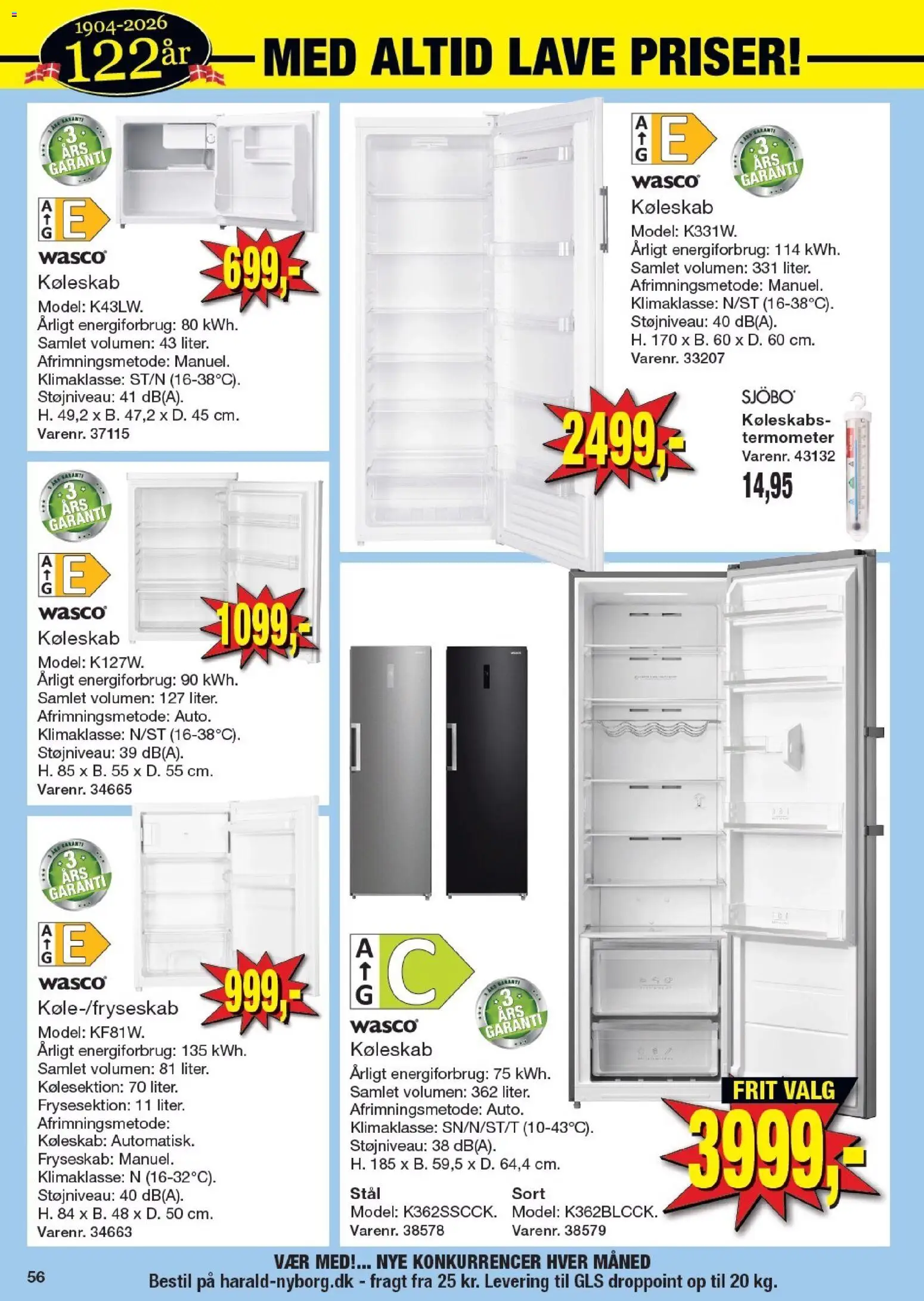 Harald Nyborg tilbudsavis – gyldig fra 26.02.2026 | Side: 60 | Produkter: Termometer, Køleskab