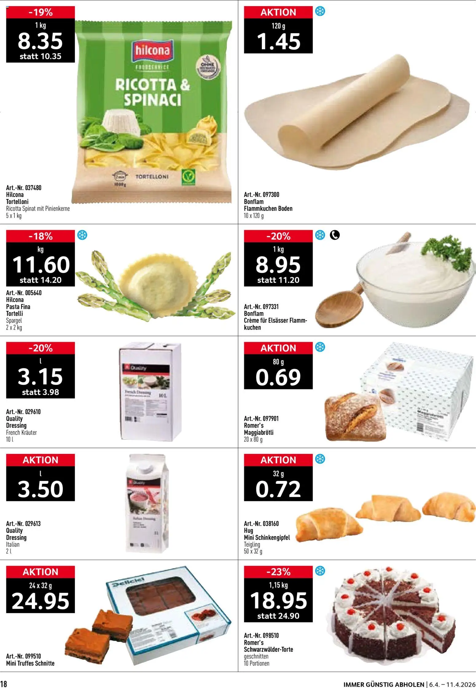 Prodega aktionen – gültig ab 06.04.2026 | Seite: 18 | Produkte: Dressing, Spargel, Pasta, Creme