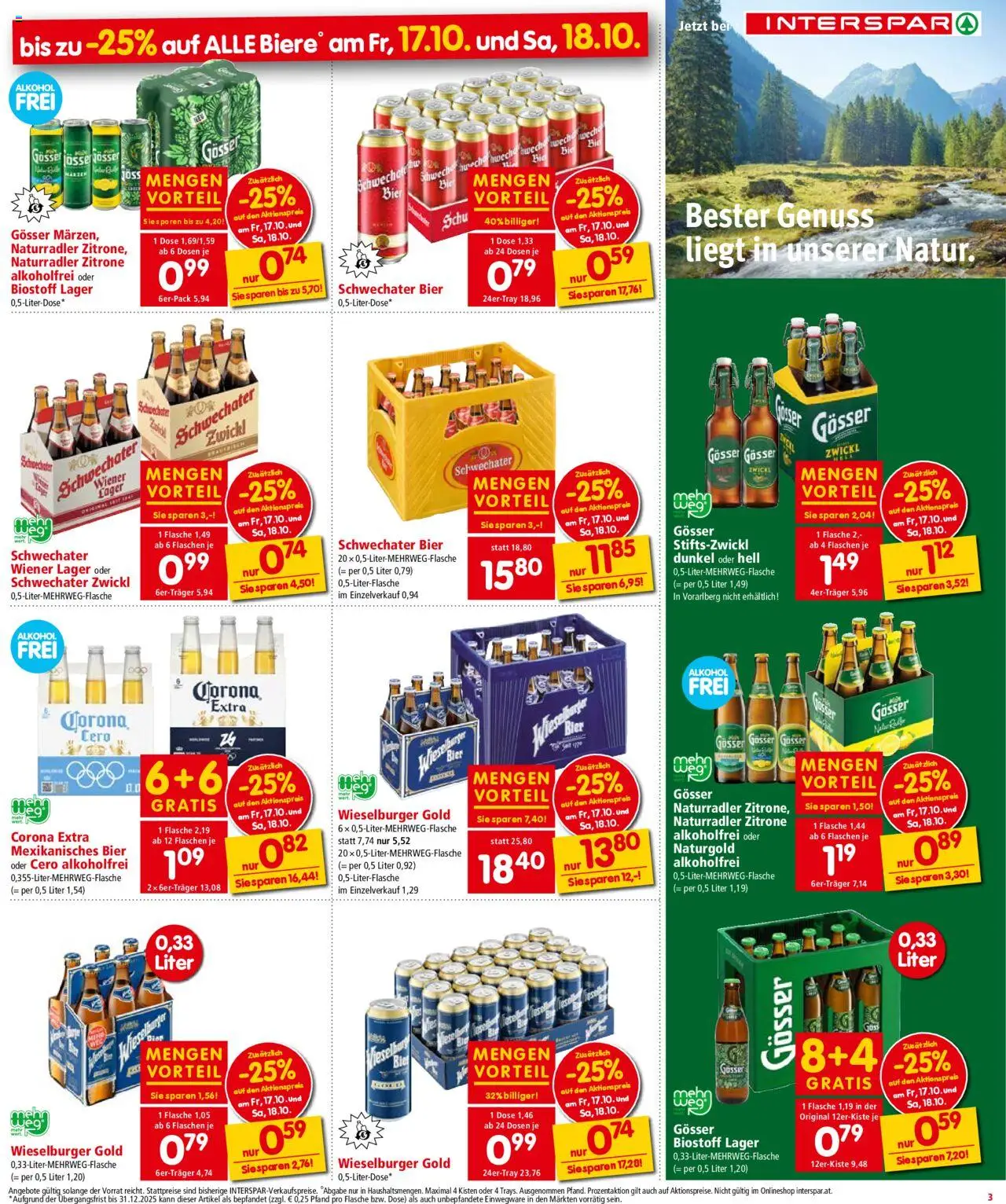 Interspar Flugblatt - Wien gültig ab 16.10.2025 | Seite: 4 | Produkte: Zitrone, Bier