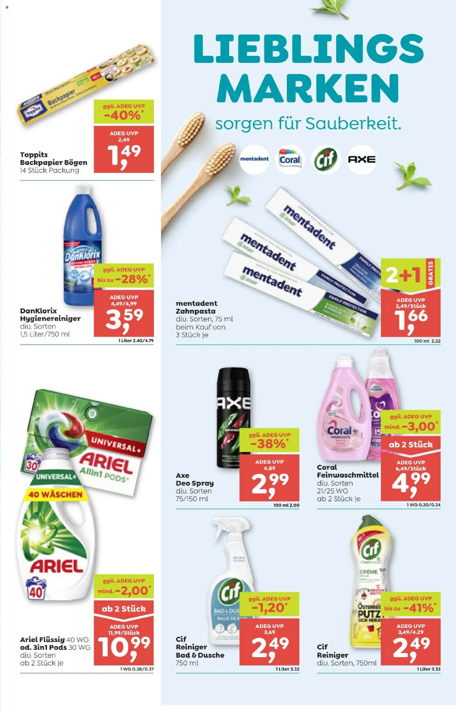 ADEG Vorarlberg gültig ab 22.01.2026 | Seite: 15 | Produkte: Bad, Dusche, Zahnpasta