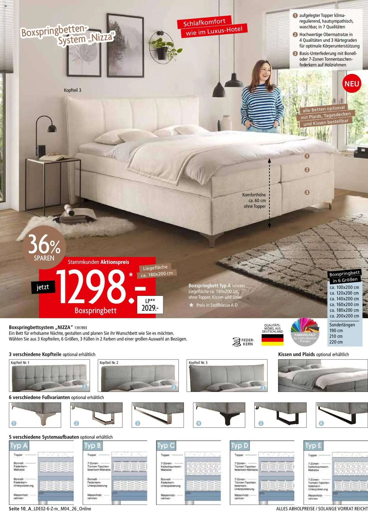 Zurbrüggen Prospekt 	 – gültig ab 22.02.2026 | Seite: 16 | Produkte: Bett, Kissen, Boxspringbett, Topper
