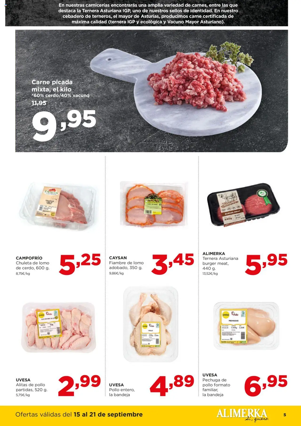 Alimerka folleto Castilla y León │ válido desde el 15.09.2025 | Página: 5 | Productos: Bandeja