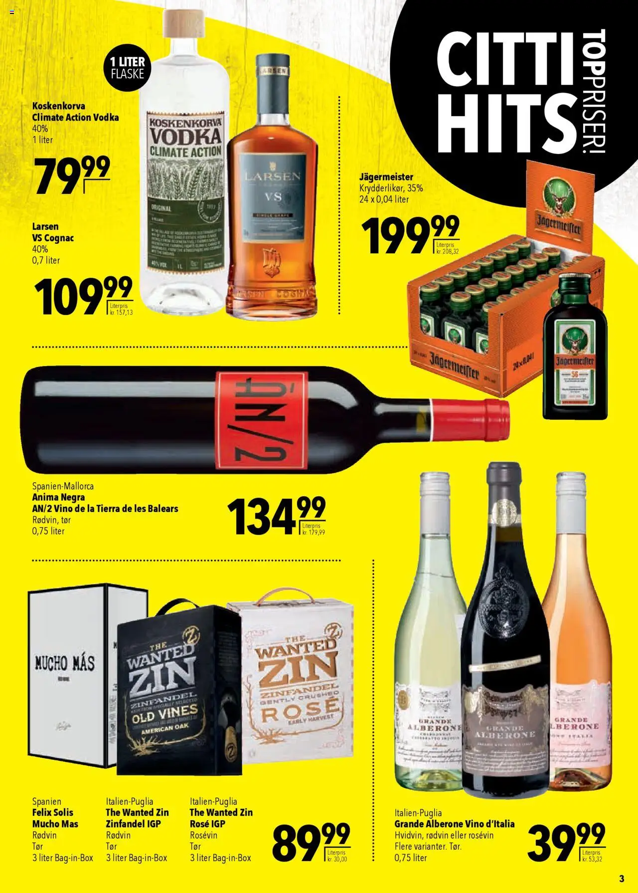 CITTI Markt - Dänemark-Werbung - gültig ab dem 13.08.2025 | Seite: 3 | Produkte: Jägermeister, Vodka