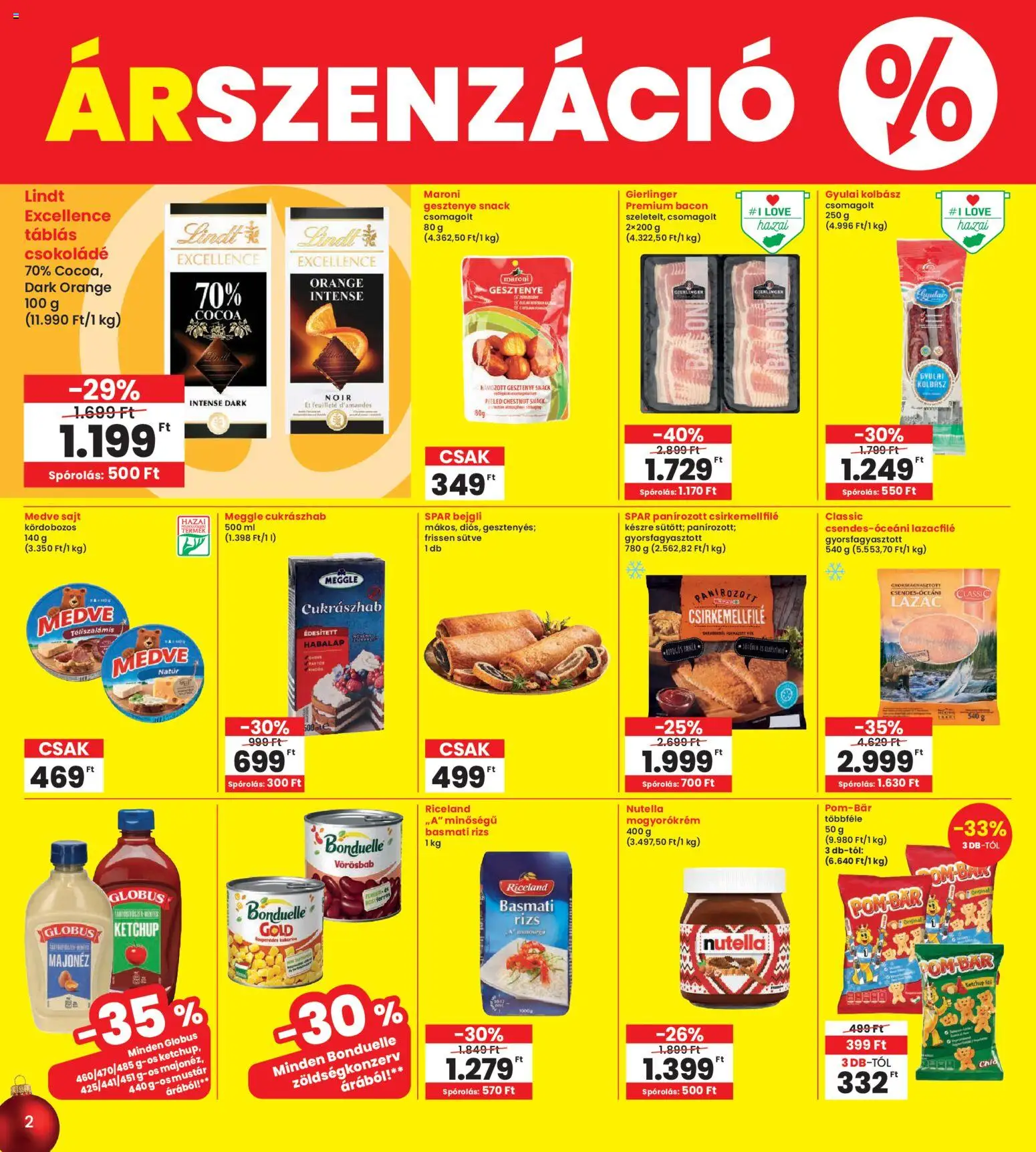 Interspar akciós ujság - amely érvényes a következő dátumtól: 18.12.2025 | Oldal: 2 | Termékek: Basmati rizs, Sajt, Lazac, Ketchup