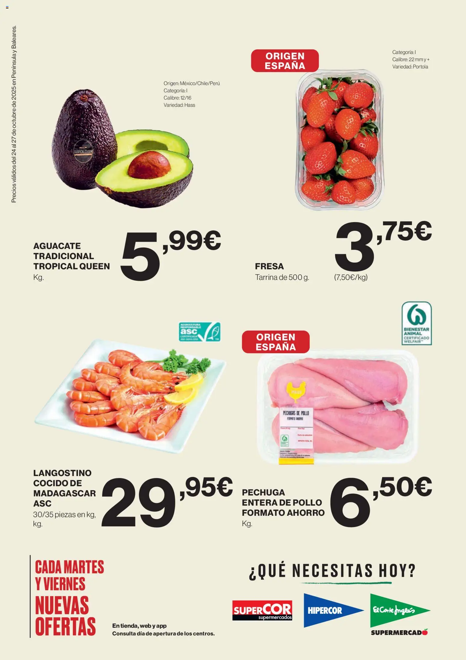 Hipercor catálogo │ válido desde el 24.10.2025 | Página: 2 | Productos: Langostino