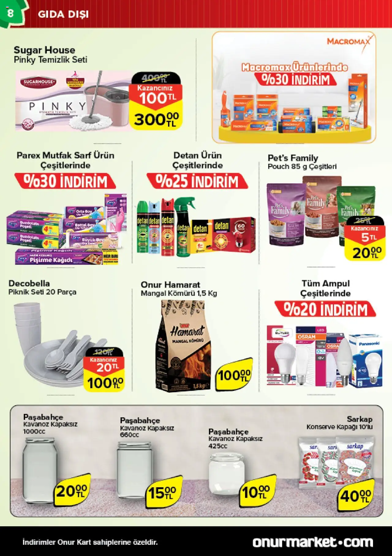 Onur Market Katalog - 19.08.2025 tarihinden itibaren geçerlidir | Sayfa: 8