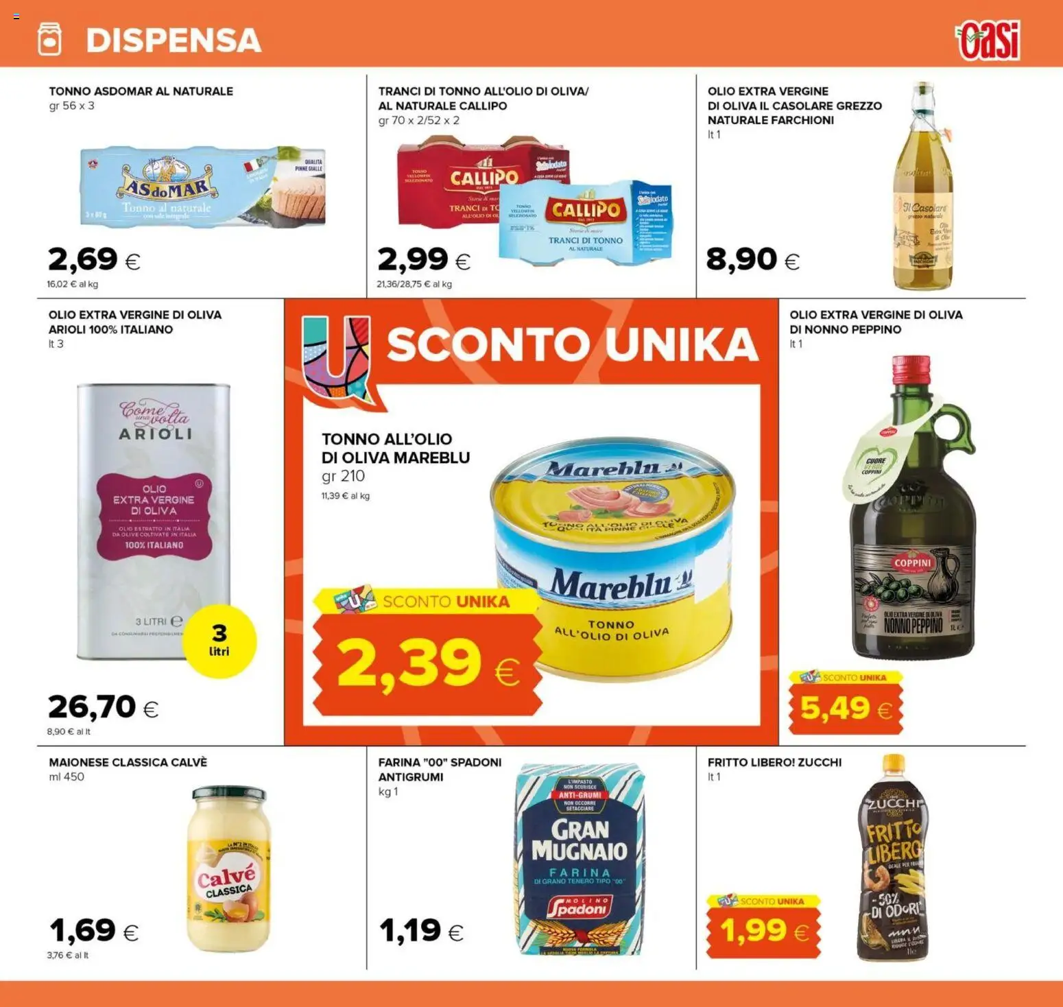 Volantino Oasi del 01.12.2025 | Pagina: 23 | Prodotti: Maionese, Tonno, Tonno al naturale, Olio extra vergine