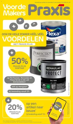 Praxis - Folder - Voorbeeld van een folder van Praxis, geldig van 21.07.2025