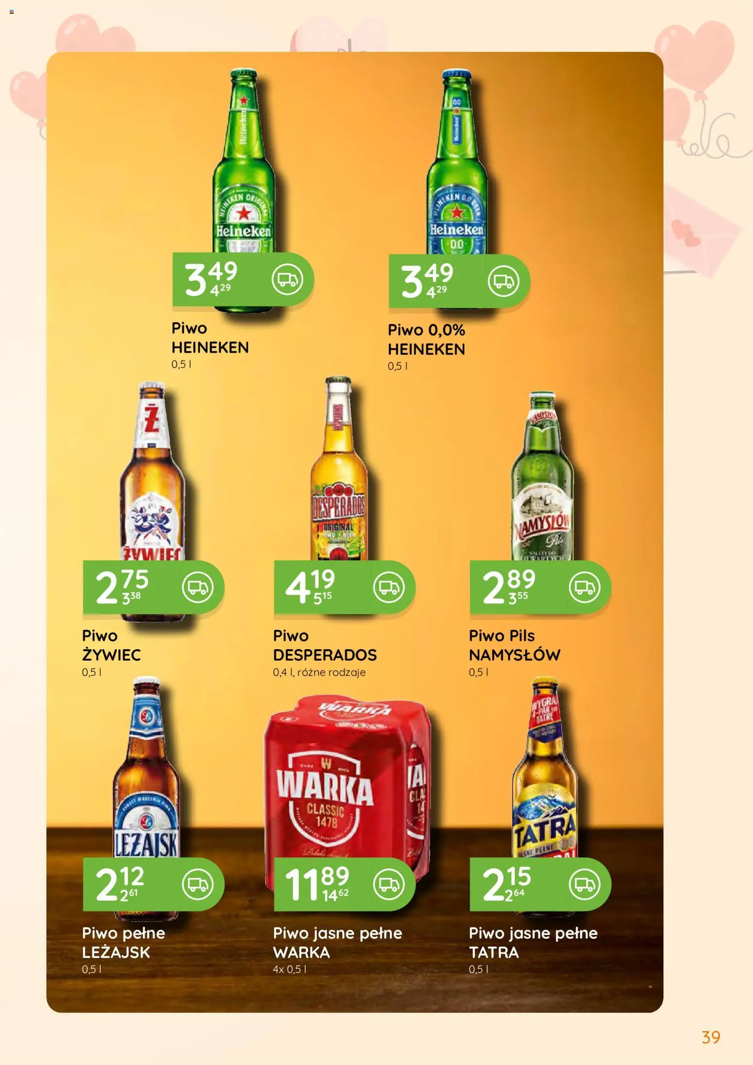 Eurocash Gazetka - Oferta Produktowa od 09.02.2026 | Strona: 39 | Produkty: Warka, Piwo, Heineken