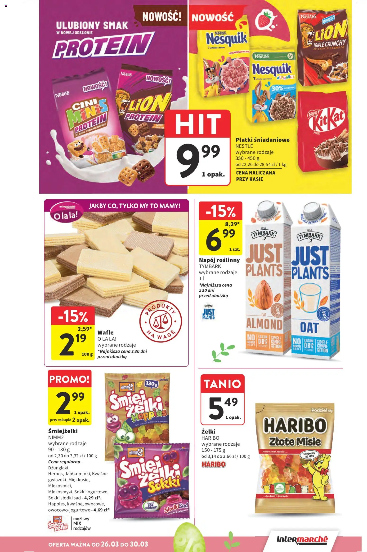 Intermarche gazetka od 26.03.2026 | Strona: 33 | Produkty: Wafle, Płatki śniadaniowe, Żelki, Płatki